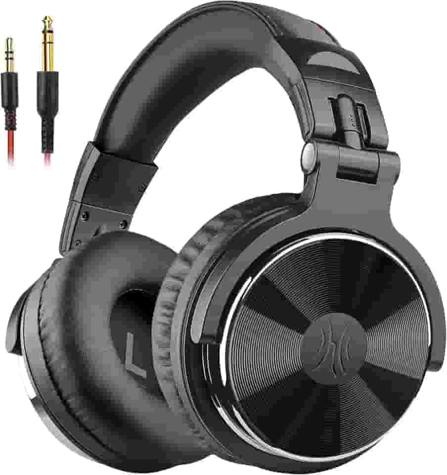 OneOdio Fones de ouvido supra-auriculares com fio monitor de estúdio de alta resolução e mixagem, fones de ouvido estéreo DJ com drivers de neodímio de 50 mm e conector de áudio de