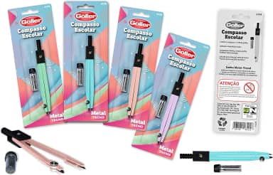 Compasso escolar metal trend blister com 1 pç