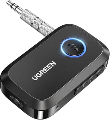 UGREEN Adaptador Bluetooth 5.3 para Carro - Receptor Auxiliar de 3,5 mm com Microfone Embutido para Estéreo Automotivo