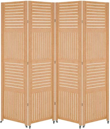 4 Biombo Com Rodinha Painel Repartido Divisoria de Ambiente Decoração Rodizio (Horizontal Vertical)