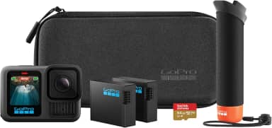 GoPro HERO13 Black Bundle - Kit com Câmera de Ação à Prova d'água 10m, 5.3K60, HLG HDR, 27MP, HyperSmooth 6.0, GPS, Wi-Fi 6 e Acessórios Extras The Handler, Bateria Enduro, Cartão de 64GB e um Estojo