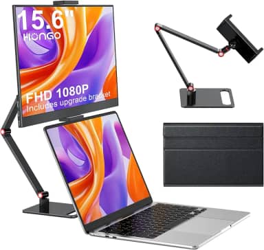 Monitor portátil com suporte de 15,6 polegadas, extensor de tela para laptop 1080p FHD para USB C hdmi tela portátil Vesa compatível com Windows Mac/Android/Switch/PS5