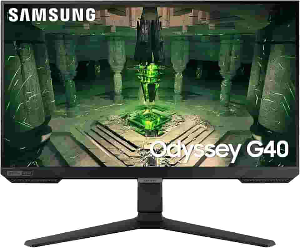SAMSUNG Monitor Gamer Odyssey 25', FHD, 240 Hz, 1ms, com ajuste de altura, HDMI, DP, Gsync, Freesync, Preto, Série G40