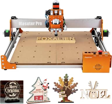 FoxAlien Máquina Roteadora Masuter Pro Cnc, Fresadora de 3 Eixos Atualizada, Fresadora de Metal para Madeira, Acrílico, Mdf, Corte de Escultura Em Nylon