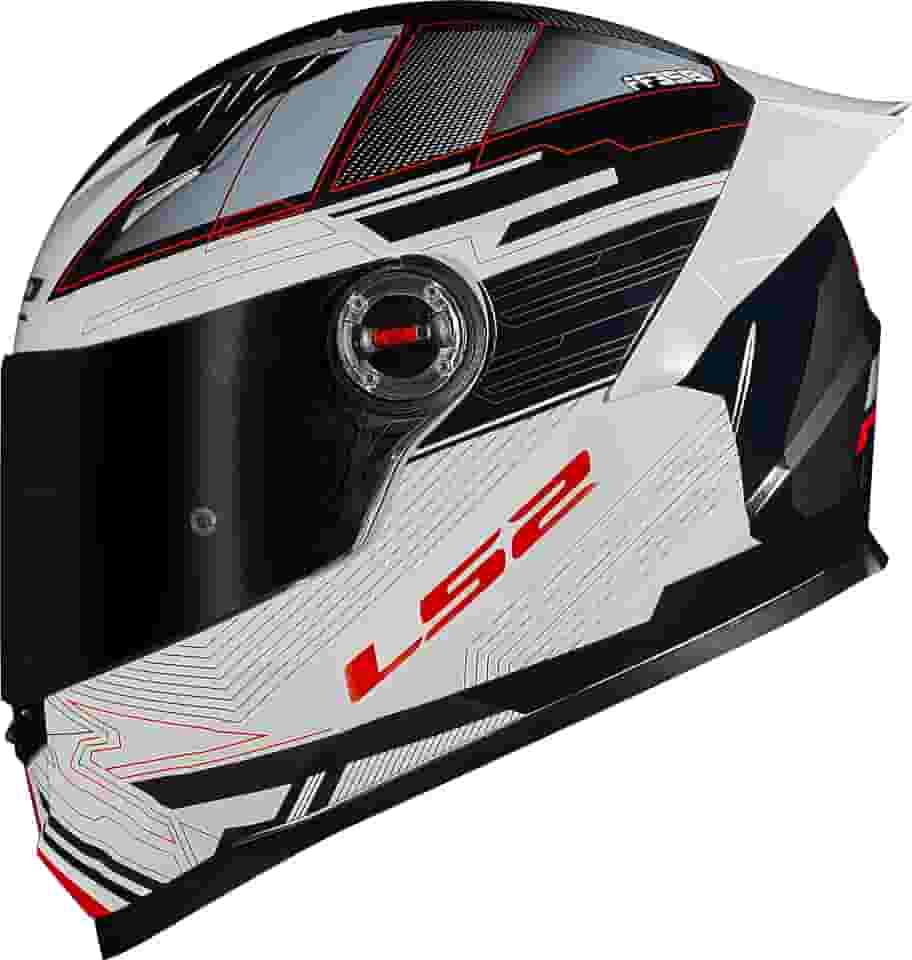 Capacete Masculino Ls2 Ff358 S Digital Preto Spoiler Moto