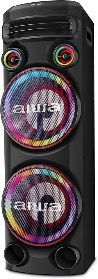 Torre de Som AIWA T2W-02 2300W 2Woofers10' Bluetooth RGB USB FM DJ