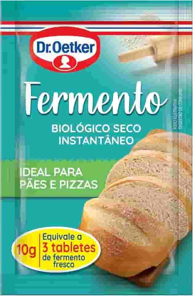 Dr. Oetker Fermento Biológico Seco Instantâneo, Para Pães, Pizzas, Massas Doces e Salgadas, Receitas Fofas e Macias, 10g