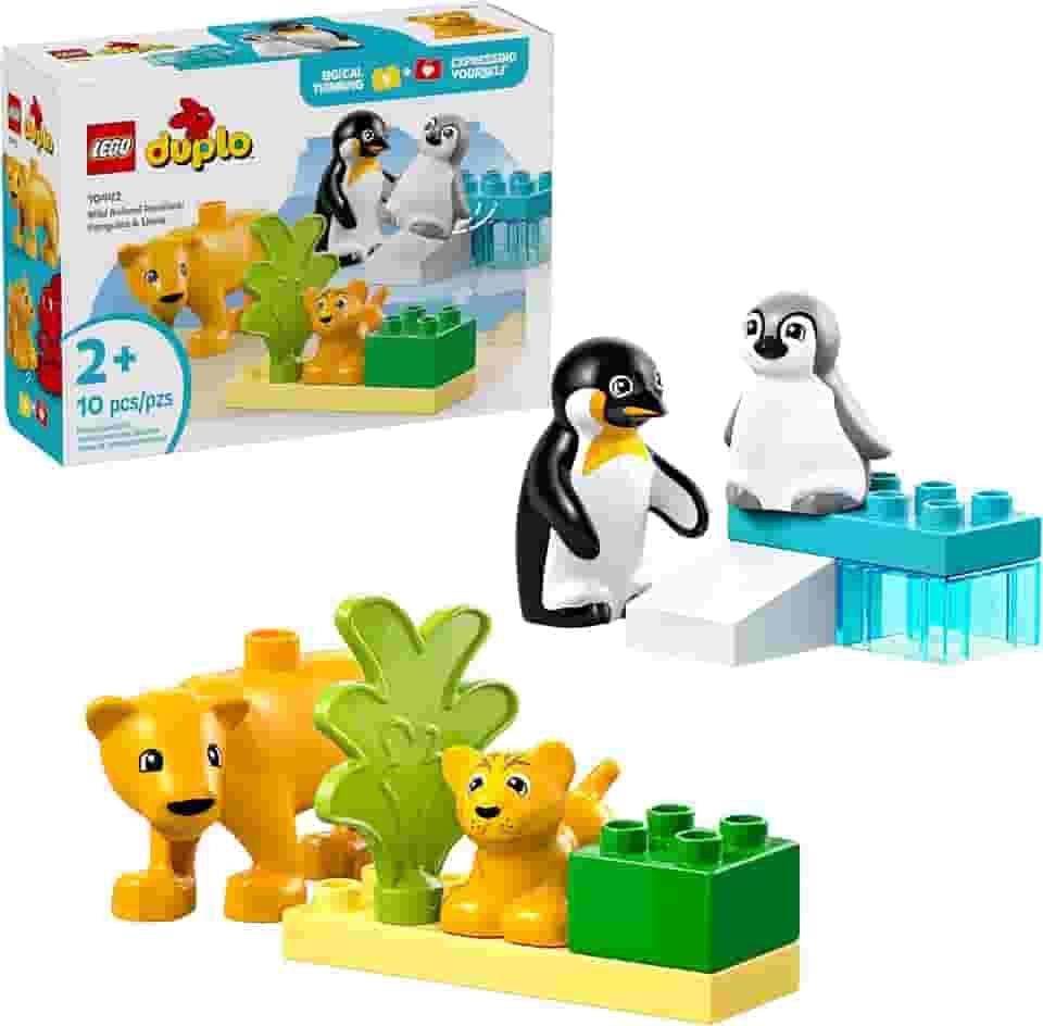 LEGO DUPLO Town Famílias de Animais Selvagens: Pinguins e Leões 10442