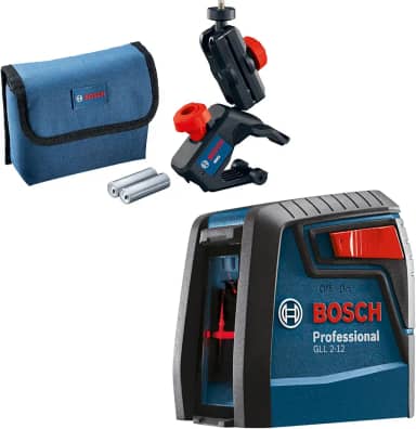 Bosch Nível Laser GLL 2-12 alcance 12m com suporte e bolsa de proteção