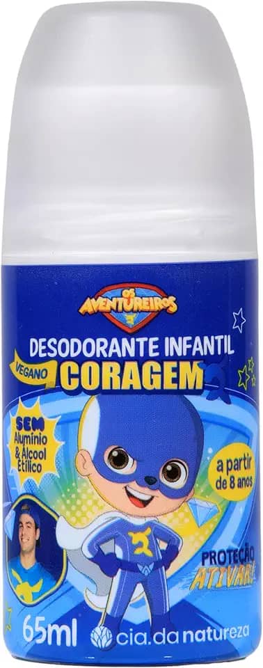Cia Da Natureza - Desodorante Roll On Cia Da Natureza 65Ml Luccas Neto Os Aventureiros Coragem