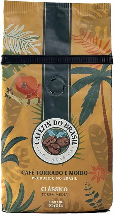 Cafezin do Brasil - Café Torrado e Moído - Clássico - 250g - 100% Arábica