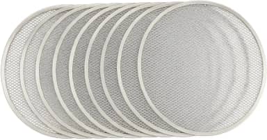 Kit 10 Telas Redondas para Pizza, 35 cm, Alumínio Reforçado, para Forno Convencional e Forno a Lenha