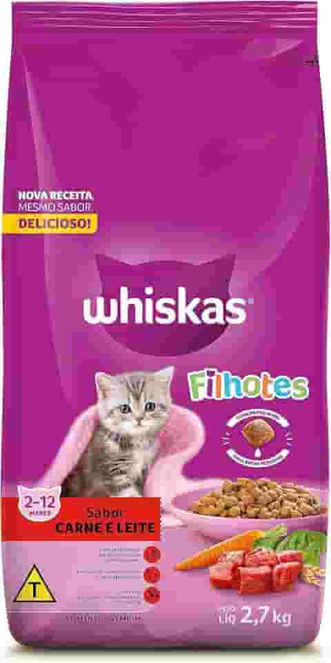 Whiskas, Ração Whiskas Carne E Leite Gatos Filhotes, 2.7 Kg