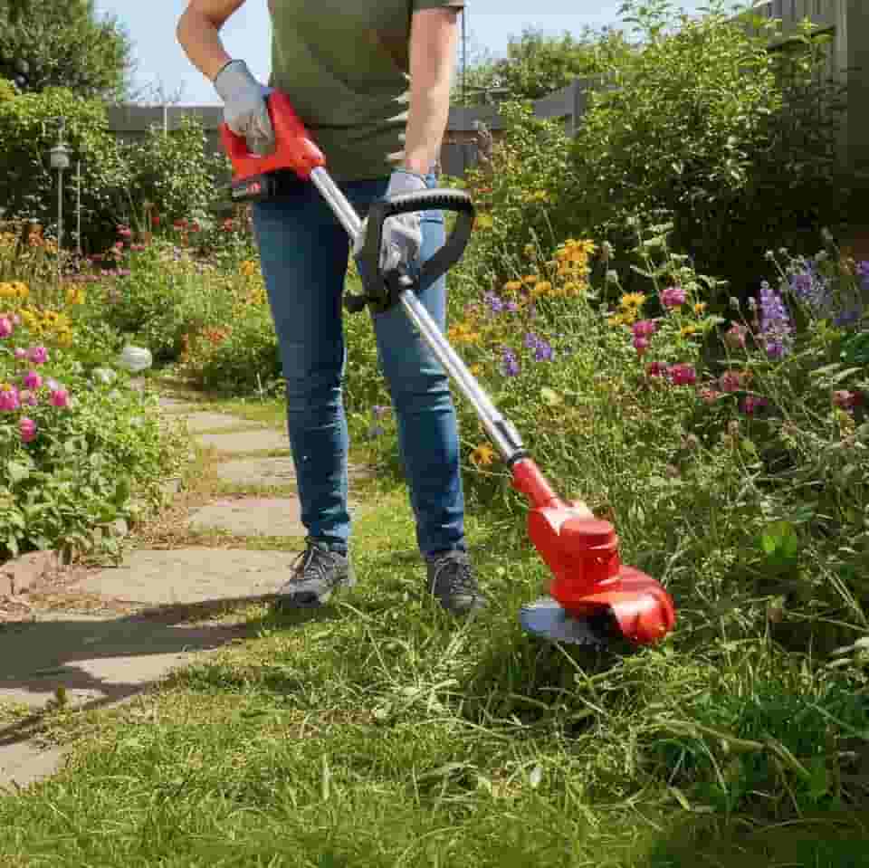 Roçadeira Aparador de Grama Elétrico a Bateria 48v Sem Fio Profissional Com Escova de Aço e Acessórios