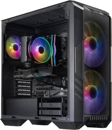 Cooler Master HAF 5 Pro AMD RYZEN 7 7800X3D 4,2 GHz | Placa mãe Gigabyte RTX 5070 12GB e B650 | 32GB (2x16GB) DDR5 6000MHz | 2TB Gen4 M.2 | WiFi | Windows 11 | Hyper 212 Halo Cooler PC para jogos