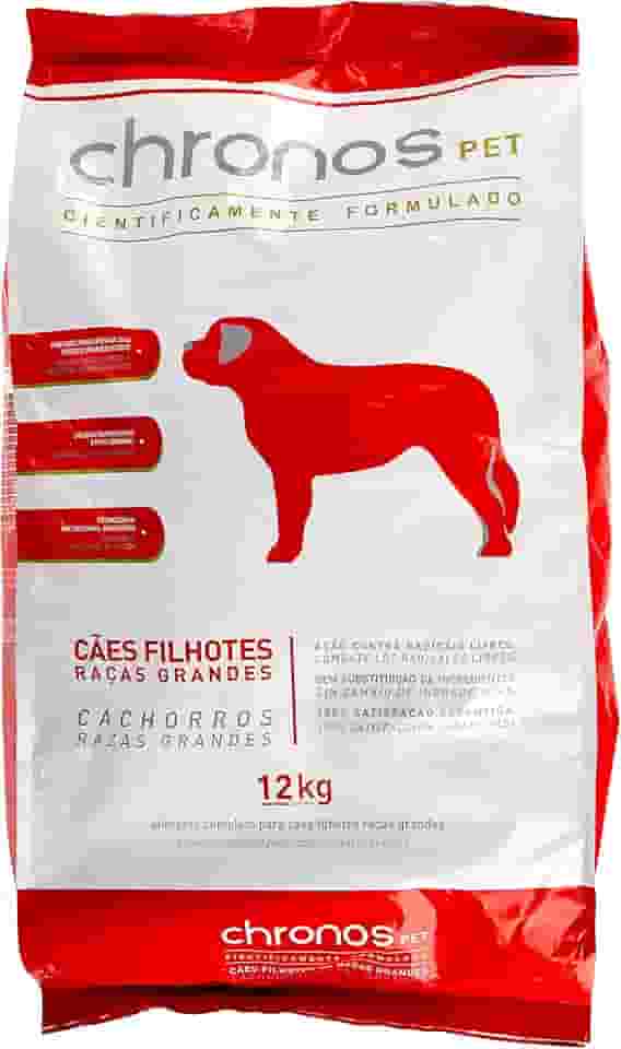 Chronos Ração Pet Cães Super Premium Filhotes Raças Grandes 12Kg Para Todas Grande Filhotes Sabor Frango