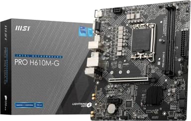 MSI Placa-mãe PRO H610M-G, Micro-ATX - Suporta processadores Intel Core de 12ª e 13ª geração, LGA 1700 - Impulso de memória DDR5 4800MHz/MAX, slot PCIe 4.0 x16, slot M.2 Gen3