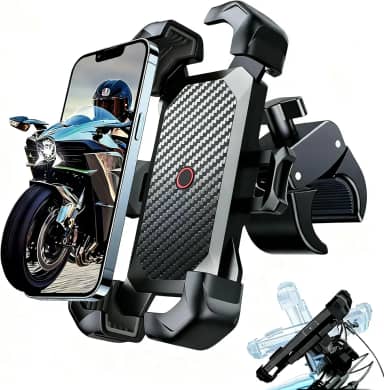 Suporte Para Celular Para Motocicleta, à Prova de Choque e Resistente a Impactos, Compatível com Bicicletas Elétricas e Bicicletas, Adequado Para Smartphones de 4,7 a 7,2 Polegadas