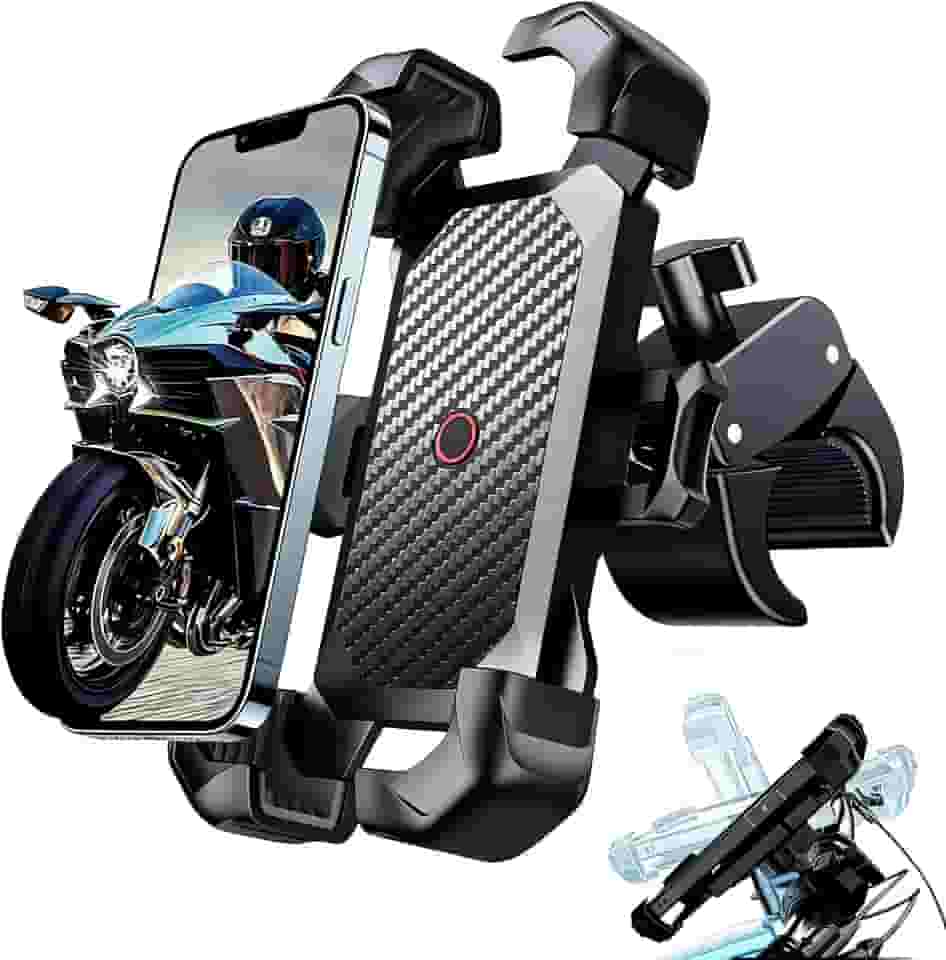 Suporte Para Celular Para Motocicleta, à Prova de Choque e Resistente a Impactos, Compatível com Bicicletas Elétricas e Bicicletas, Adequado Para Smartphones de 4,7 a 7,2 Polegadas