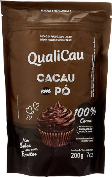 Qualicau Cacau Pó Alcalino 100% 200G