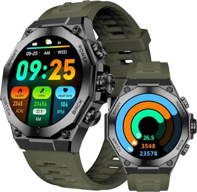 Relogio Inteligente AURAFIT Smartwatch Relógio Inteligente Masculino, com Tela AMOLED 3,6 cm, AI ChatGPT IP67 à Prova d'Água, Chamadas Bluetooth, 150+ Monitoramento Esportivo