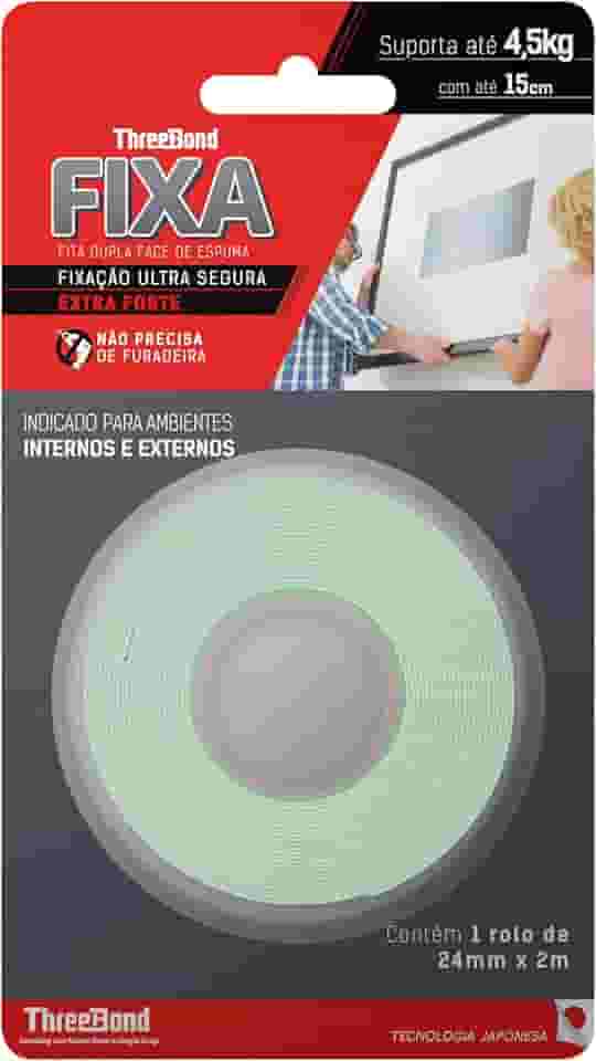 Fita Dupla Face ThreeBond 24mm x 2M | A Mais Forte em Menos Espaço | 4,5KG em 15cm