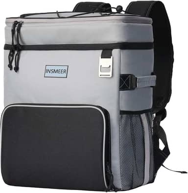 INSMEER Mochila térmica, refrigerador de praia isolado grande refrigerador de acampamento macio à prova de vazamento