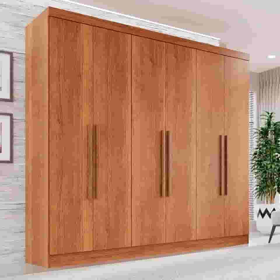 Guarda-roupa Casal 6 Portas 2 Gavetas França Cinamomo