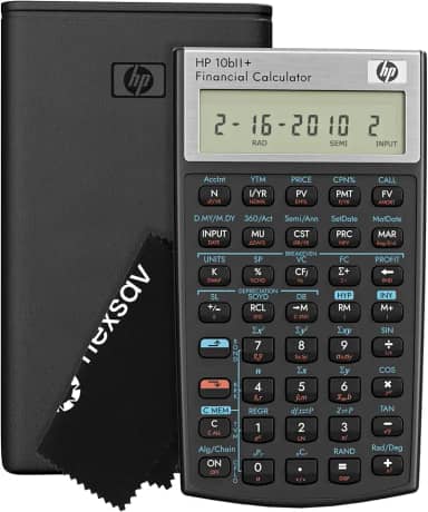 HP Calculadora financeira 10bII+ – Mais de 100 funções para negócios, finanças, contabilidade, estatística e álgebra – Calculadora de faculdade e ensino médio, aprovada para exames SAT, AP, PSAT