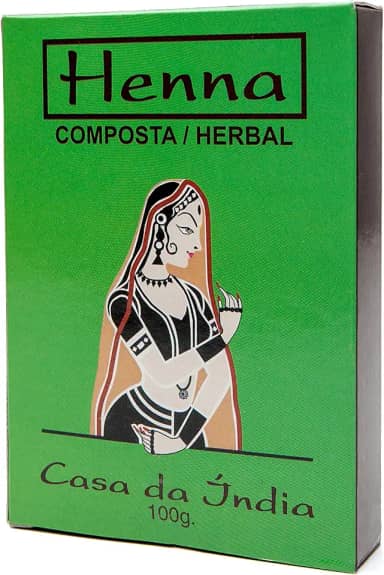 Henna composta natural para os cabelos
