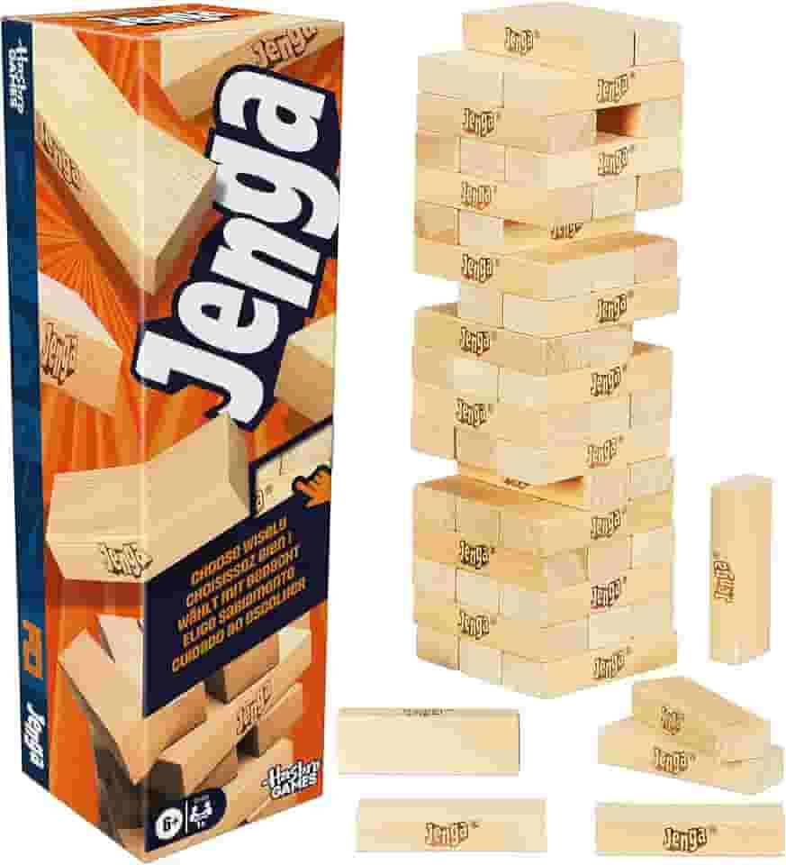 Jogo Jenga oficial da Hasbro Games com dado digital