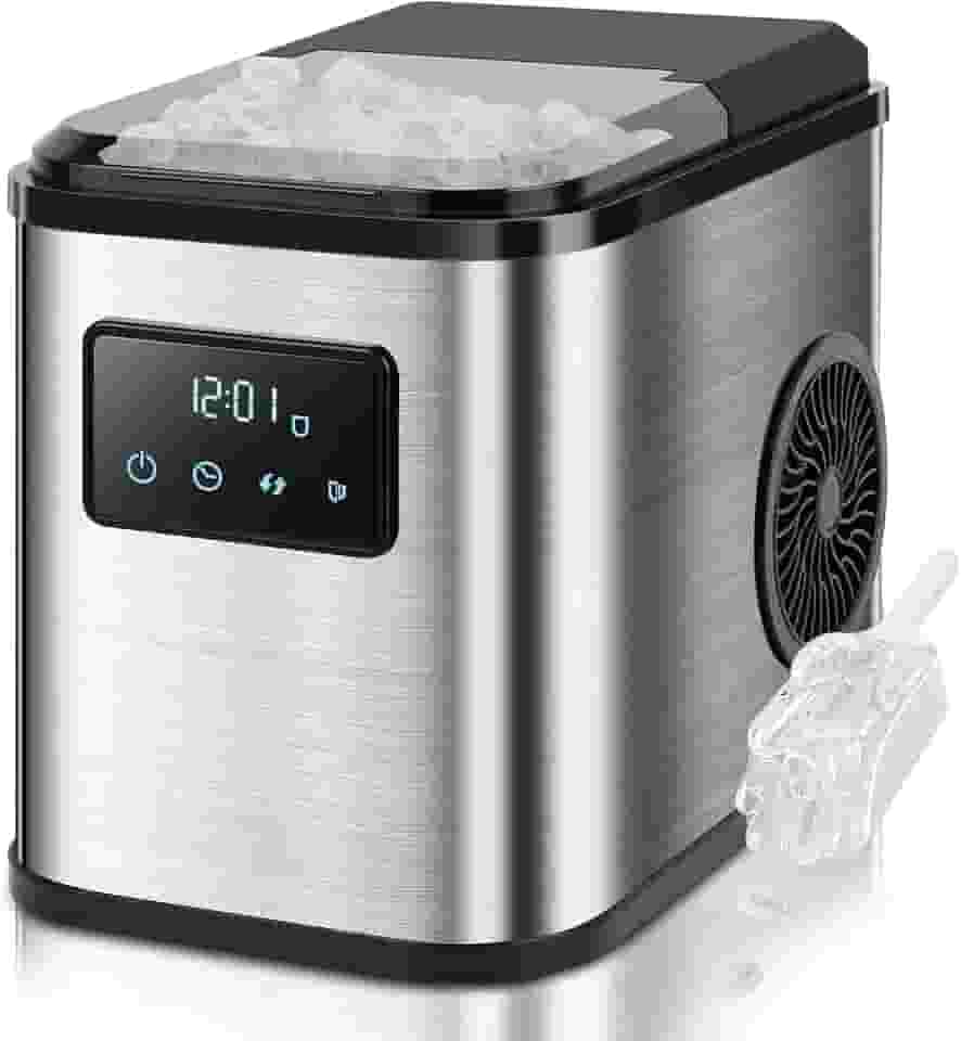 Máquina De Gelo, Alta Capacidade, Limpeza AutomáTica Com AlçA, Cesta E Pá, Adequado Para Casa/Cozinha/Camping/Rv (220, Volts)