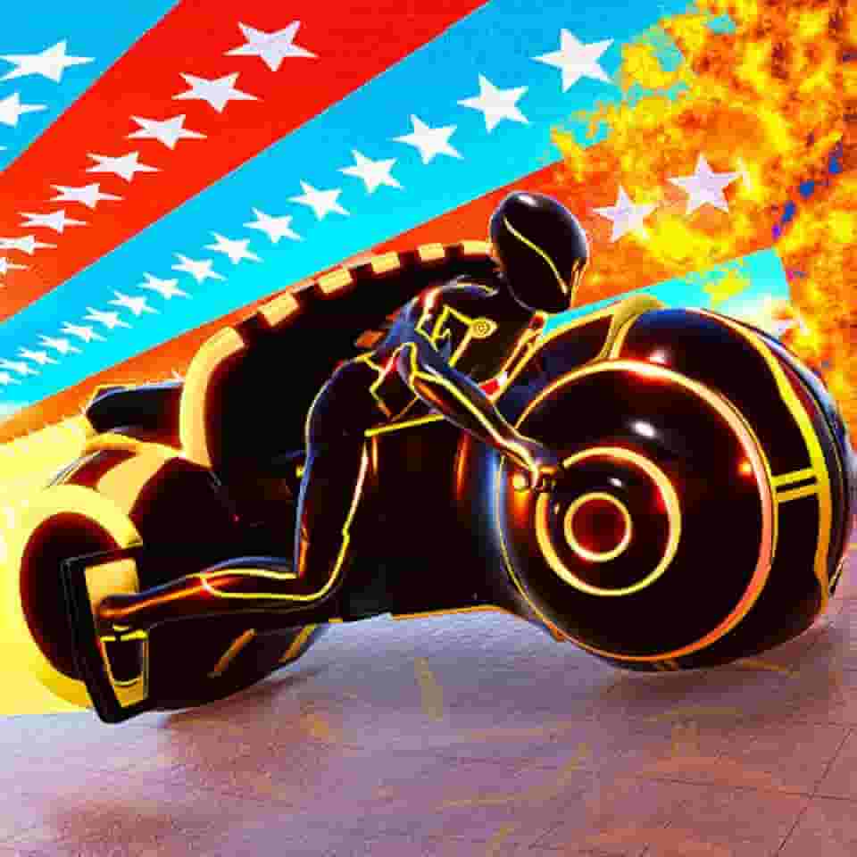 Neon Bike Race: Jogos de corrida 3D de acrobacias de moto e pilotagem de luzes de ficção científica