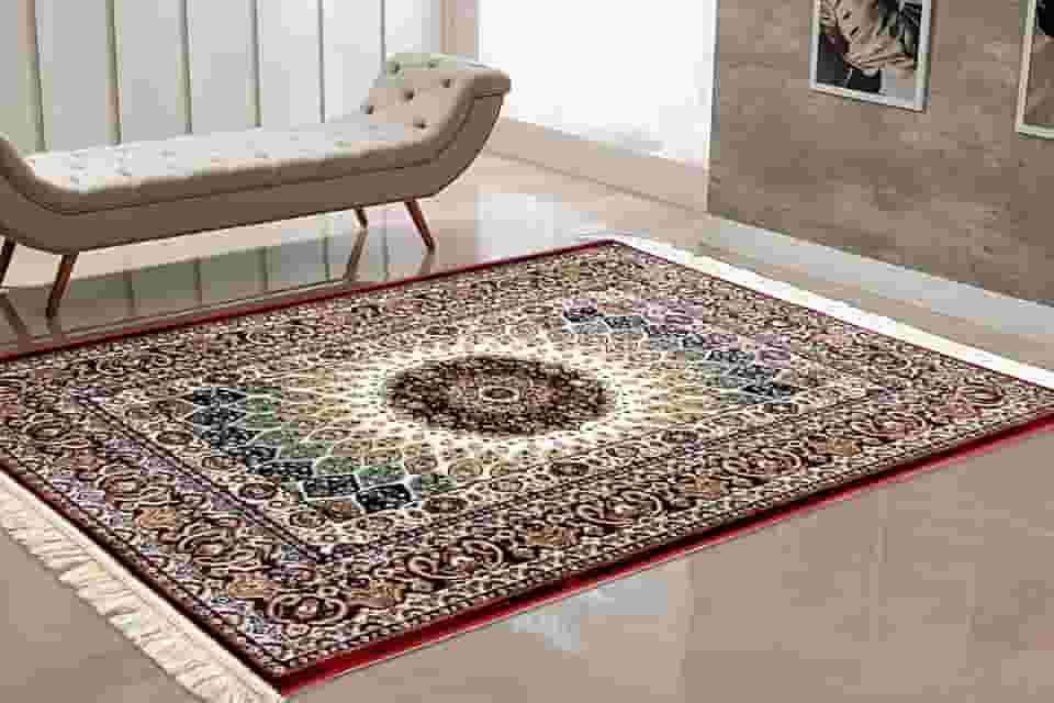 Tapete Persa Belga Cl�ssico 200x140m Lav�vel com Franjas � Sala Quarto Luxo Macio e Dur�vel (COR08, 200x140)