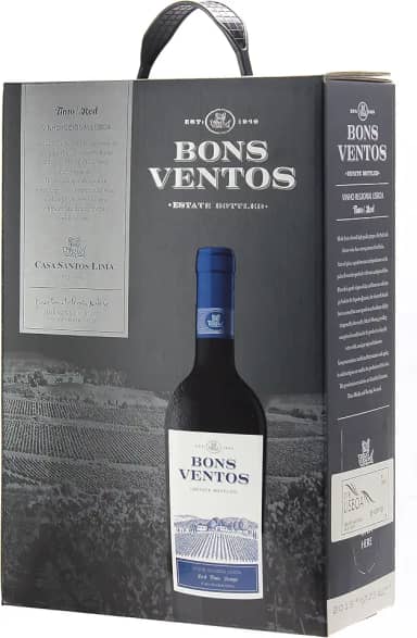 Vinho Tinto Português Quinta de Bons Ventos Regional de Lisboa Bag In Box 3 Litros