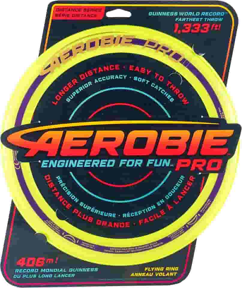 Aerobie Pro Ring Outdoor Flying Disc, 14 inches, Yellow
