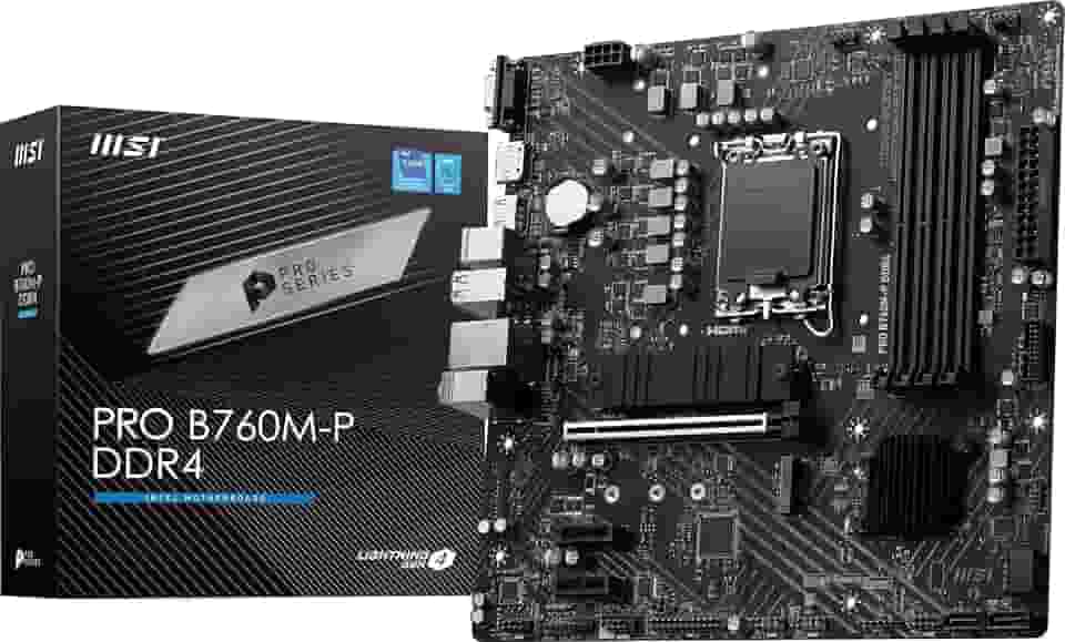 Placa Mãe Msi Pro B760m-p, DDR4, Chipset B760, Intel, LGA 1700, ATX, HDMI, Displayport, VGA, M.2