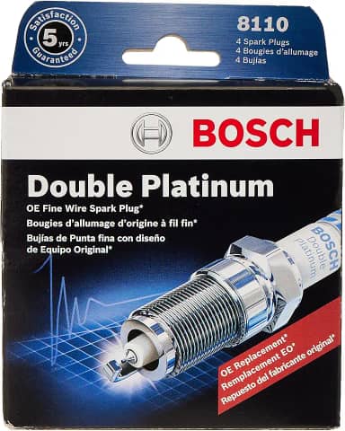 BOSCH Vela de ignição dupla platina fio fino 8110 OE - Pacote com 4